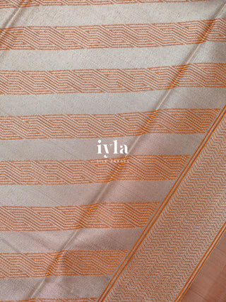 The Pumpkin Orange Honeymoon Hibiscus Kanjeevaram