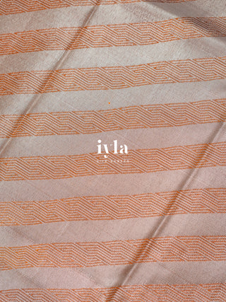 The Pumpkin Orange Honeymoon Hibiscus Kanjeevaram