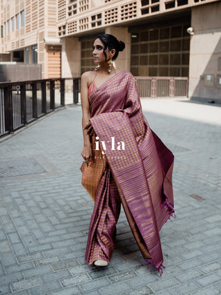 The Signature Houndstooth Kanjeevaram Silk Saree