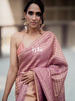 The Signature Houndstooth Kanjeevaram Silk Saree