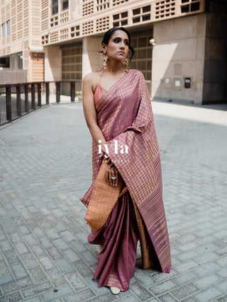 The Signature Houndstooth Kanjeevaram Silk Saree