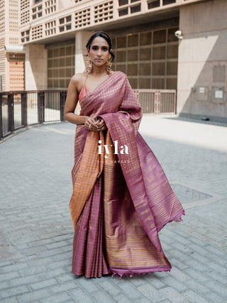 The Signature Houndstooth Kanjeevaram Silk Saree