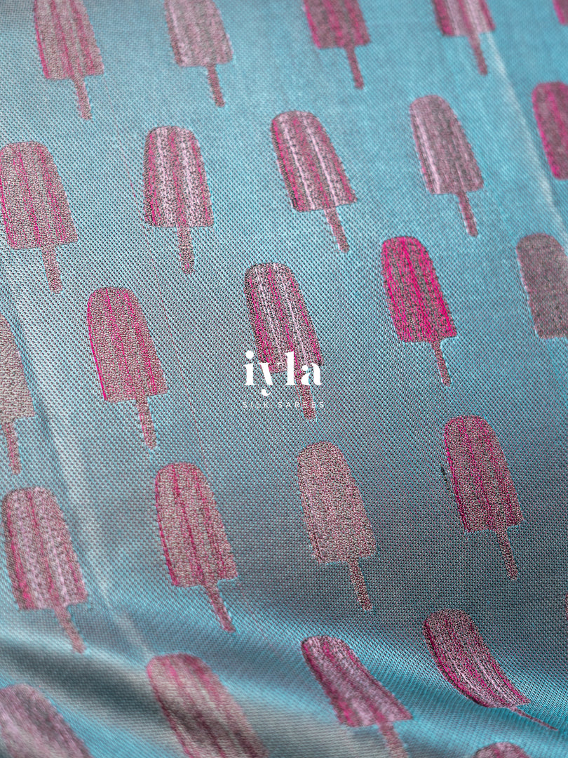 The Ice Popsicles Kanjeevaram in Olympic Blue
