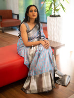 Load image into Gallery viewer, The Ice Popsicles Kanjeevaram in Olympic Blue
