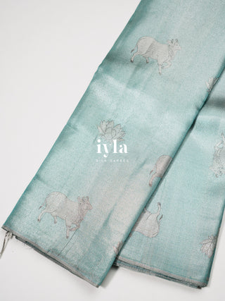 The Pichwai Painting Inspired Holy cows Kanjeevaram