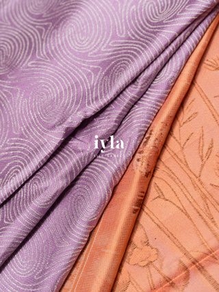 The Japanese Flower Field Kanjeevaram in Lavender