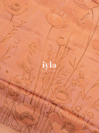 The Japanese Flower Field Kanjeevaram in Lavender