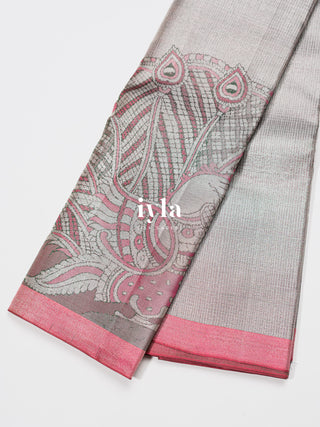 The Indian kalamkari Peacock Weave Kanjeevaram