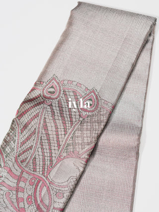 The Indian kalamkari Peacock Weave Kanjeevaram