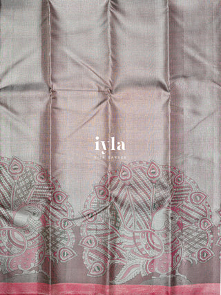 The Indian kalamkari Peacock Weave Kanjeevaram
