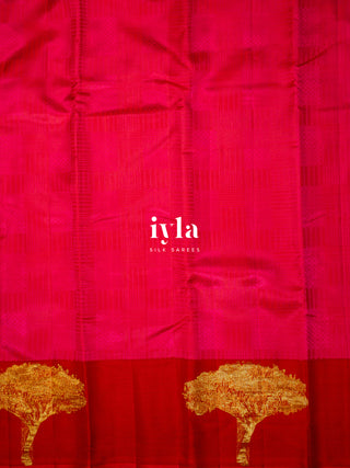 The Fluffy Cloud Kanjeevaram in Cherry Bomb