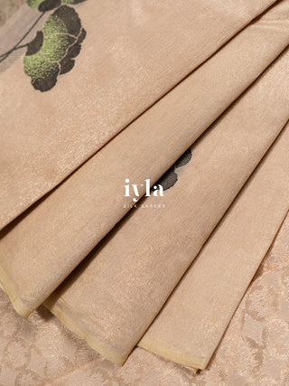 The Champagne Pearl Carnation Dream Kanjeevaram