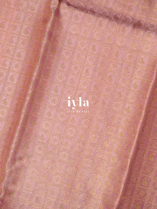 The Divine Krishna Leela Kanjeevaram in Sea Pink