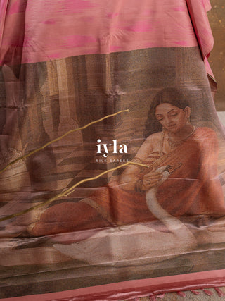 The Ravi Varma’s Lady with the Swan Kanjeevaram