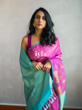 The Barbie core Enchanted Wild Lily Kanjeevaram