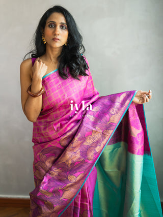 The Barbie core Enchanted Wild Lily Kanjeevaram