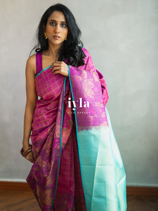 The Barbie core Enchanted Wild Lily Kanjeevaram