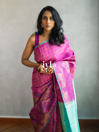 The Barbie core Enchanted Wild Lily Kanjeevaram
