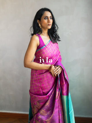 The Barbie core Enchanted Wild Lily Kanjeevaram