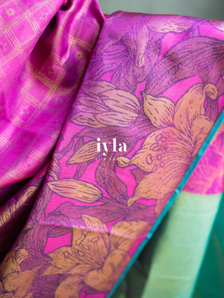 The Barbie core Enchanted Wild Lily Kanjeevaram