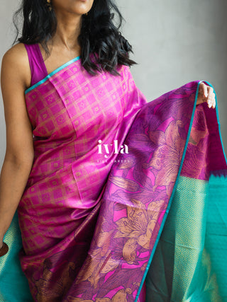 The Barbie core Enchanted Wild Lily Kanjeevaram