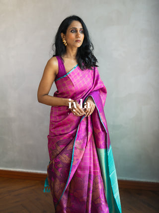 The Barbie core Enchanted Wild Lily Kanjeevaram