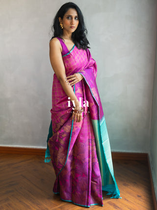 The Barbie core Enchanted Wild Lily Kanjeevaram