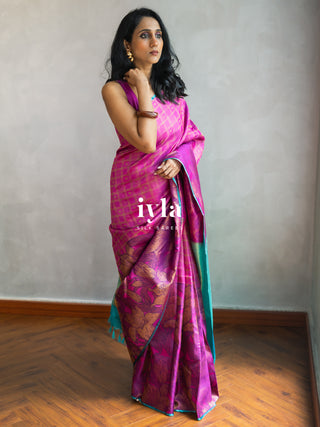 The Barbie core Enchanted Wild Lily Kanjeevaram