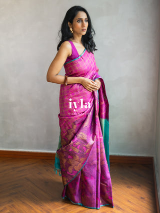 The Barbie core Enchanted Wild Lily Kanjeevaram