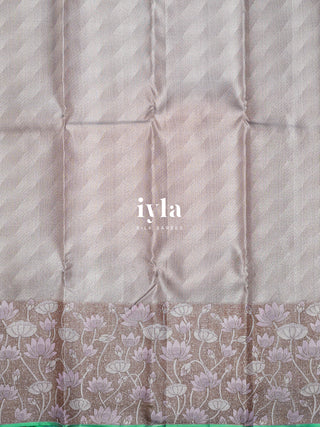 The Twilight Lotus Glow Kanjeevaram Dipped in silver