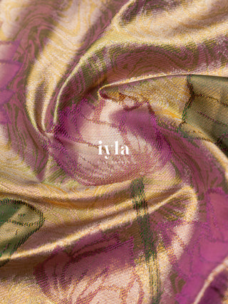 The Lotus Weave Tissue Kanjeevaram Dipped in Gold