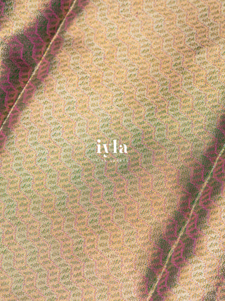 The Lotus Weave Tissue Kanjeevaram Dipped in Gold