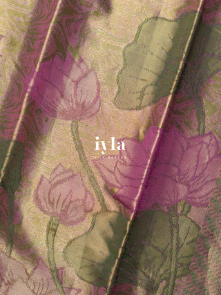 The Lotus Weave Tissue Kanjeevaram Dipped in Gold