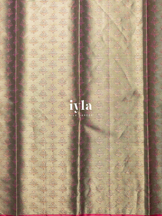 The Lotus Weave Tissue Kanjeevaram Dipped in Gold