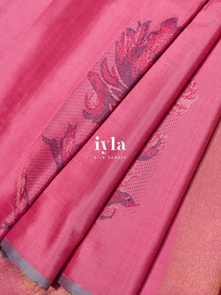 The Taffy Pink Lotus Dream Kanjeevaram