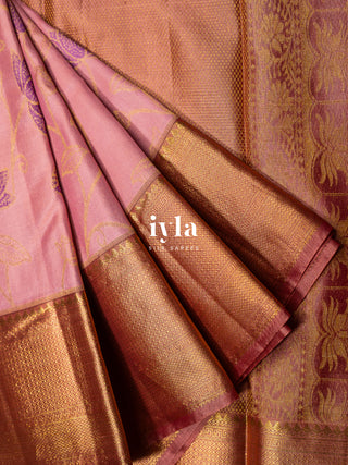 The Lotus DayDream Kanjeevaram in Flamingo Pink