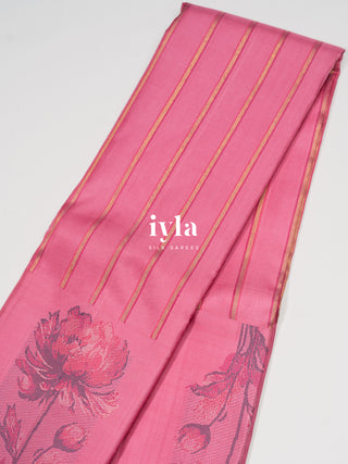The Taffy Pink Lotus Dream Kanjeevaram