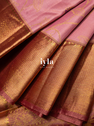 The Lotus DayDream Kanjeevaram in Flamingo Pink