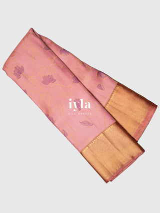 The Lotus DayDream Kanjeevaram in Flamingo Pink