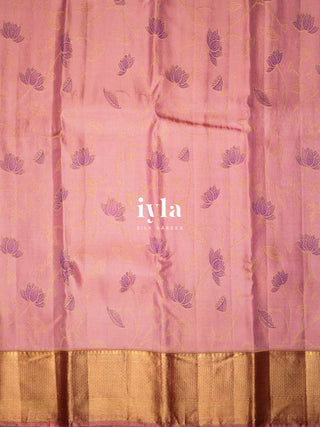 The Lotus DayDream Kanjeevaram in Flamingo Pink