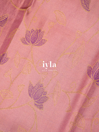 The Lotus DayDream Kanjeevaram in Flamingo Pink