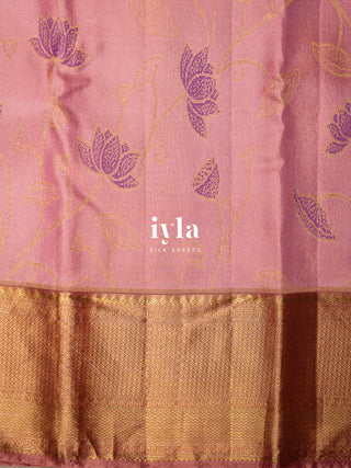 The Lotus DayDream Kanjeevaram in Flamingo Pink