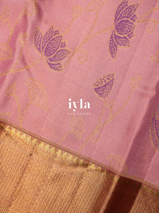 The Lotus DayDream Kanjeevaram in Flamingo Pink