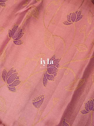 The Lotus DayDream Kanjeevaram in Flamingo Pink