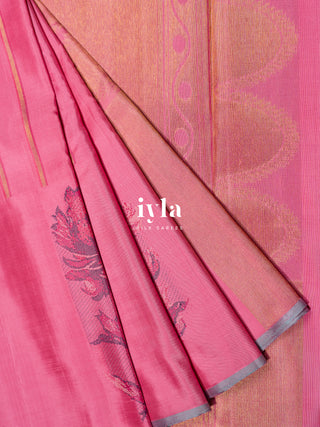The Taffy Pink Lotus Dream Kanjeevaram