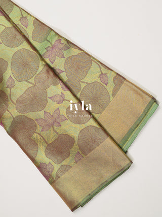 The Lotus Pond Kanjeevaram in Sea Green