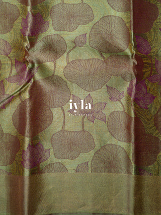 The Lotus Pond Kanjeevaram in Sea Green