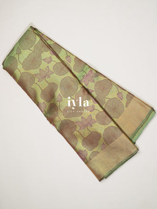 The Lotus Pond Kanjeevaram in Sea Green