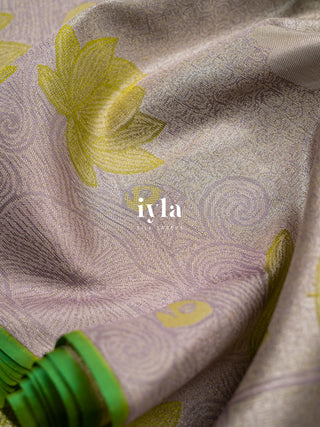 The Lotus Pond Kanjeevaram Dipped in Silver