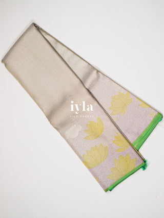 The Lotus Pond Kanjeevaram Dipped in Silver